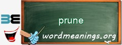 WordMeaning blackboard for prune